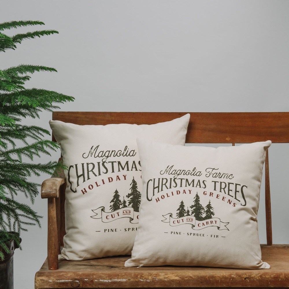 Magnolia Christmas Tree Farm Pillow